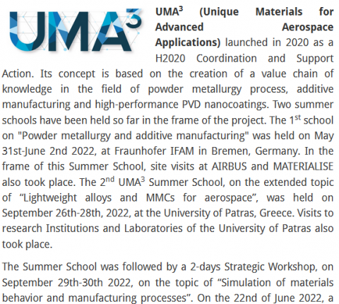UMA3 featured at the January 2023 issue of the EASN Newsletter!